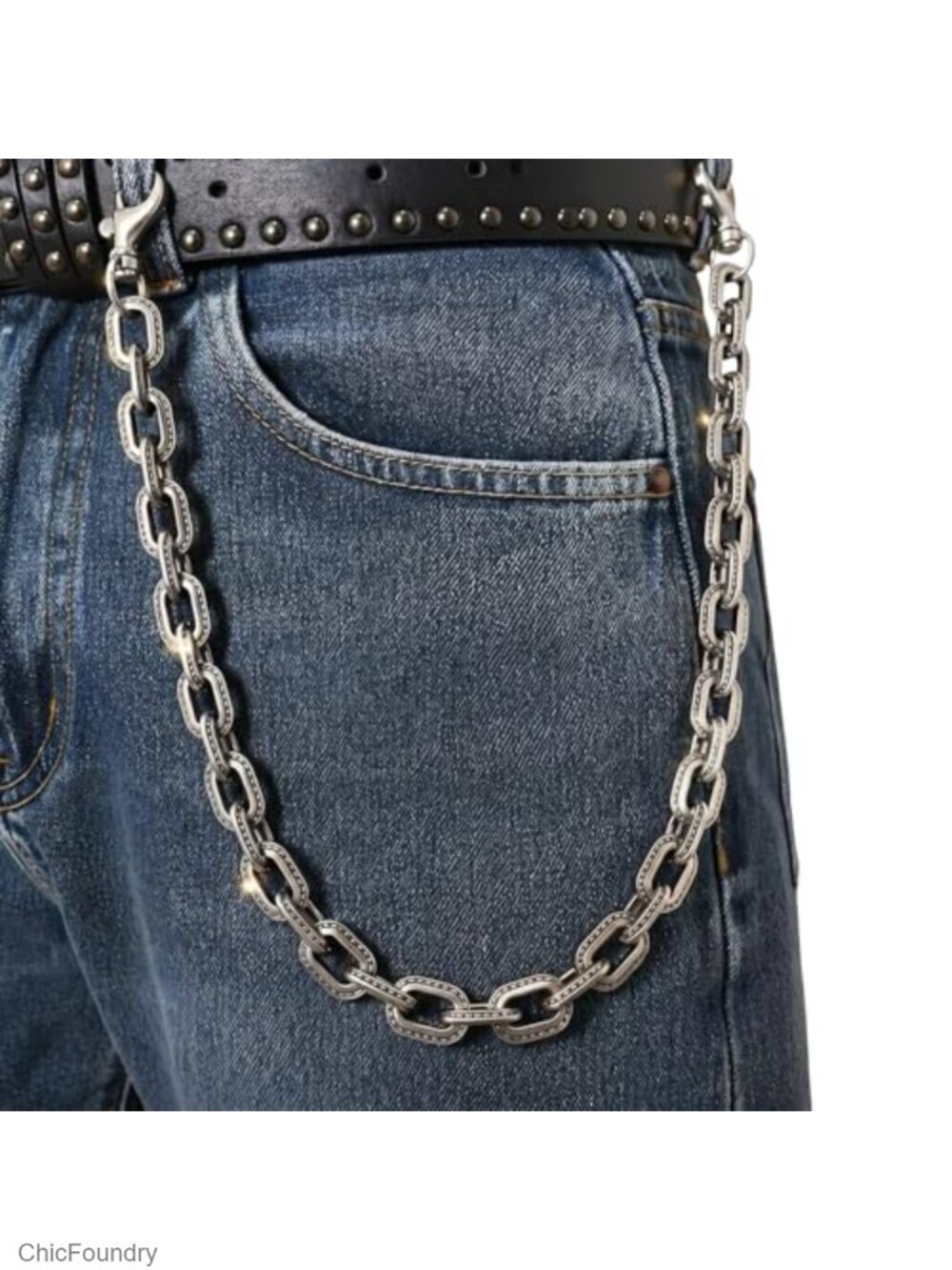 Heavy Duty Metal Wallet Chain Hip Hop Style Chunky 19.7 inch